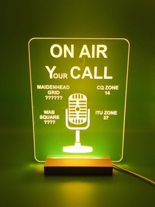 Personalised Ham Shack On Air LED sign